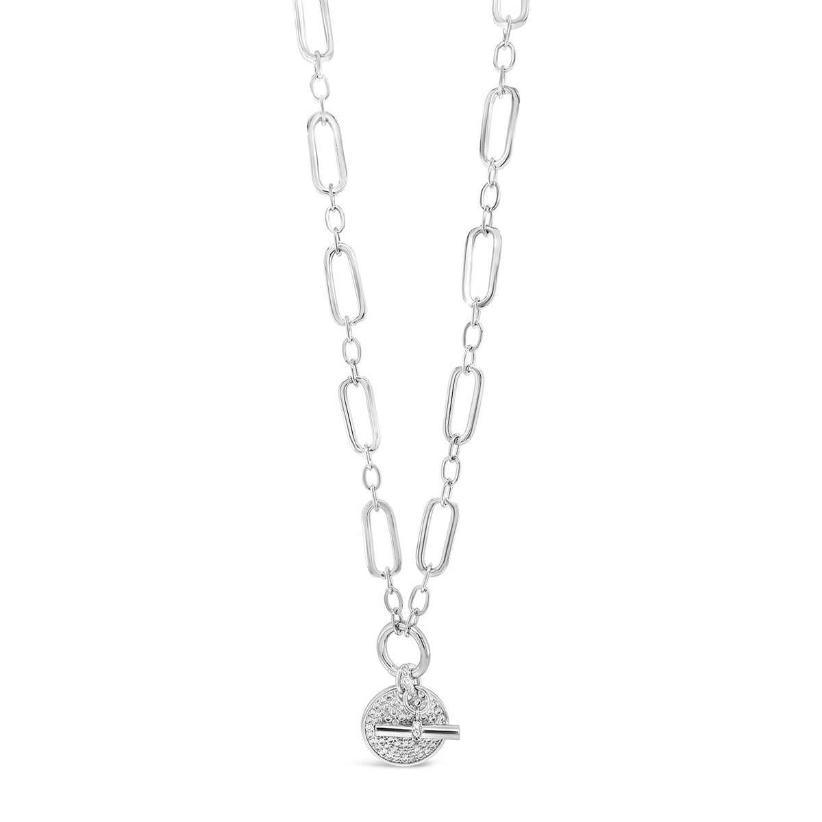 Absolute CZ Pendant Necklace, Silver