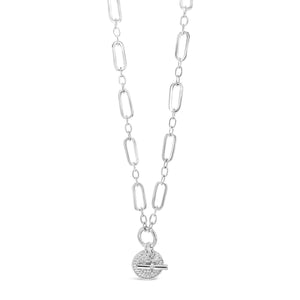 Absolute CZ Pendant Necklace, Silver
