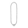 Absolute CZ Halo Pendant Necklace, Silver