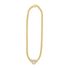 Absolute Opal CZ Halo Pendant Necklace, Gold