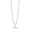 Absolute Box Chain T-Bar Necklace, Silver