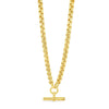 Absolute Chunky Box Chain T-Bar Necklace, Gold