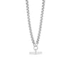Absolute Chunky Box Chain T-Bar Necklace, Silver