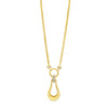 Absolute Pavé Accent Teardrop Pendant Necklace, Gold