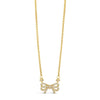 Absolute Pavé Bow Pendant Necklace, Gold