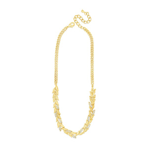 Absolute Leaf Link Necklace, Gold