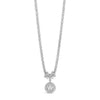 Absolute CZ Rings Halo Pendant Necklace, Silver