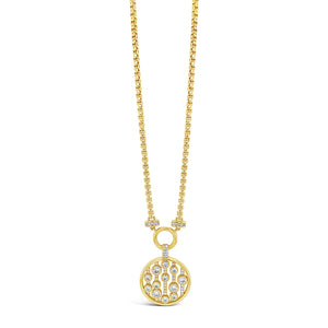 Absolute CZ Cluster Pendant Necklace, Gold