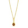 Absolute Chocolate Brown CZ Cushion Pendant Necklace, Gold