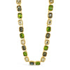 Absolute Olive Green CZ Link Necklace, Gold