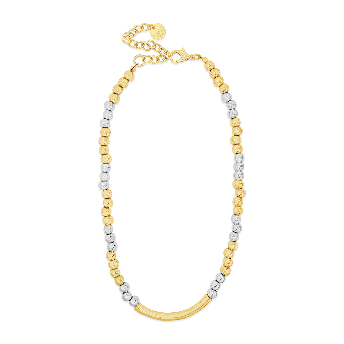 Absolute Two Tone Beaded Necklace, Gold & Silver