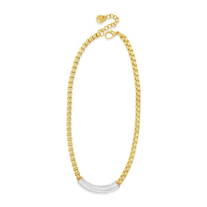 Absolute Box Chain Necklace, Gold & Silver