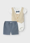Name It Baby Boy Helmar Shorts Set, Blue Mirage