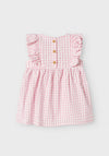 Name It Baby Girl Halmi Check Spencer Dress, Cameo Pink
