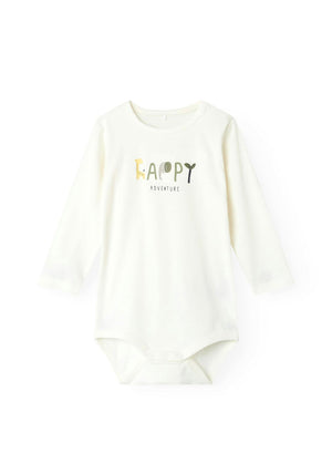Name It Baby Boy Hannon Long Sleeve Bodysuit, Jet Stream
