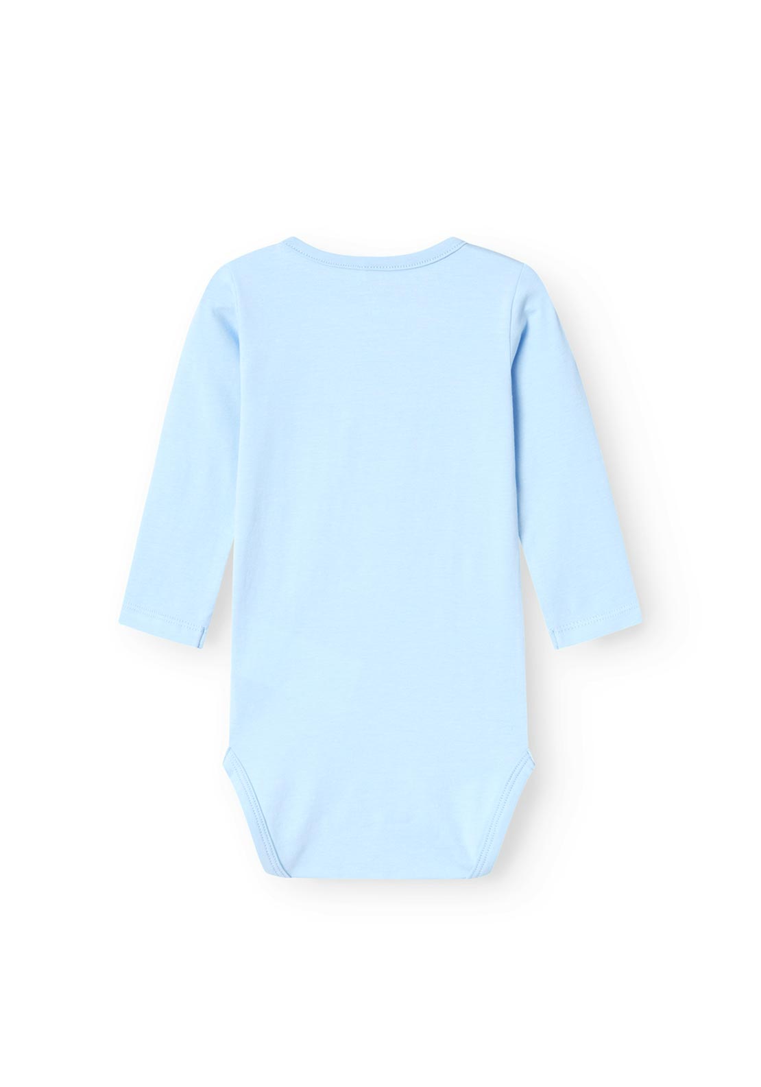 Name It Baby Boy Hannon Long Sleeve Bodysuit, Chambray Blue