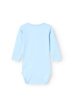 Name It Baby Boy Hannon Long Sleeve Bodysuit, Chambray Blue