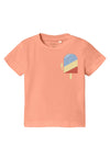 Name It Baby Boy Hikke Short Sleeve Tee, Papaya Punch