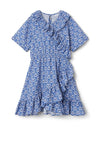 Name It Kid Girl Fammina Short Sleeve Dress, Ebb and Flow