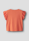 Name It Kid Girl Jaline Short Sleeve Top, Fresh Salmon