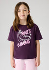Name It Kid Girl Benna That’s Bananas Short Sleeve Tee, Wine
