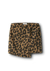 Name It Kid Girl Belate Animal Print Wrap Skort, Brown