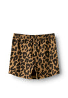 Name It Kid Girl Belate Animal Print Wrap Skort, Brown