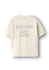 Name It Kid Girl Janta Metallic Print Short Sleeve Tee, Beige