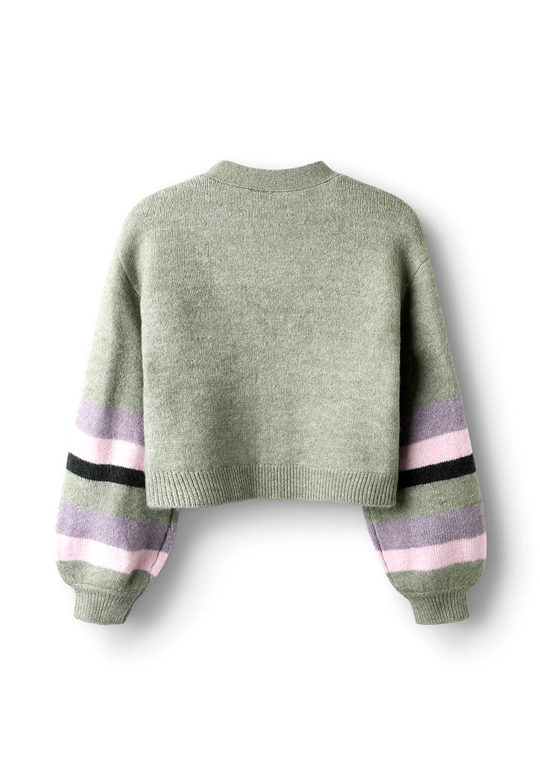 Name It Kid Girl Belen Stripe Long Sleeve Cardigan, Grey