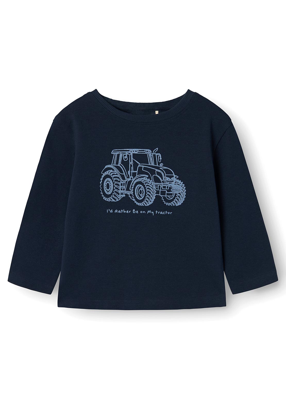 Name It Mini Girl Relle Long Sleeve Top, Dark Sapphire