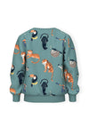 Name It Mini Boy Ditmar Print Sweater, Mineral Blue