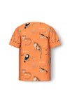 Name It Mini Boy Dennis Explore Short Sleeve Tee, Orange