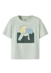 Name It Mini Boy James Palm Tree Short Sleeve Tee, Green