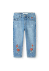Name It Mini Girl Ella Mom Jean, Light Blue Denim