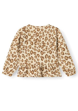 Name It Mini Girl Soleo Animal Print Cardigan, Summer Sand