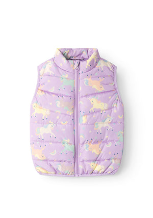 Name It Mini Girl My Lane Unicorn Gilet, Orchid Bloom