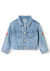 Name It Mini Girl Conny Denim Jacket, Light Blue Denim