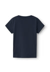 Name It Mini Girl Veen Short Sleeve Tee, Dark Sapphire