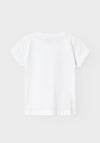 Name It Mini Girl Veen Short Sleeve Tee, Bright White