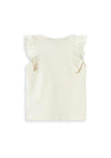 Name It Mini Girl Hopes Frill Sleeve Top, Jet Stream