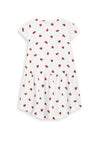 Name It Mini Girl Vigga Cap Sleeve Capsl Dress, Bright White