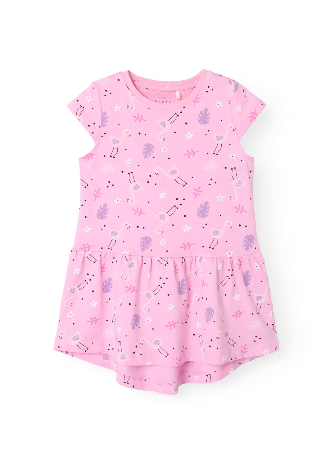 Vestido Para Niñas NAME IT De Algodón Orgánico, Con Rayas Elásticas - Diseño Sostenible Y Cómodo