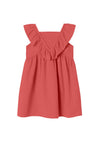 Name It Mini Girl Hanadya Capsl Dress, Spiced Coral