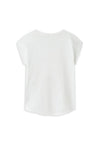 Name It Mini Girl Vigea Short Sleeve Seashell Tee, White