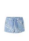 Name It Mini Girl Vigga Floral Short, Blue