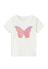 Name It Mini Girl Hanne Short Sleeve Tee, Jet Stream