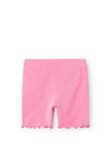 Name It Mini Girl Hara Ribbed Biker Short, Wild Orchid