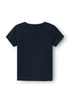 Name It Mini Girl Hanne Short Sleeve Rainbow Tee, Dark Sapphire