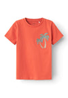 Name It Mini Boy Hakan Short Sleeve Tee, Burnt Sienna