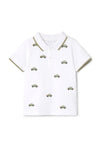 Name It Mini Boy Hakan Short Sleeve Polo, Bright White